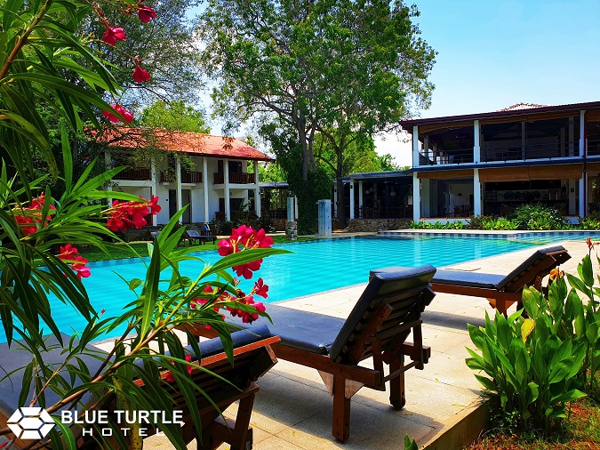 Main building overlooking the pool