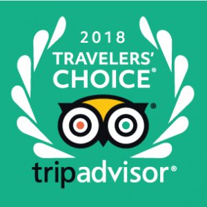 2018 Trip Advisor Travelers' Choice winner!